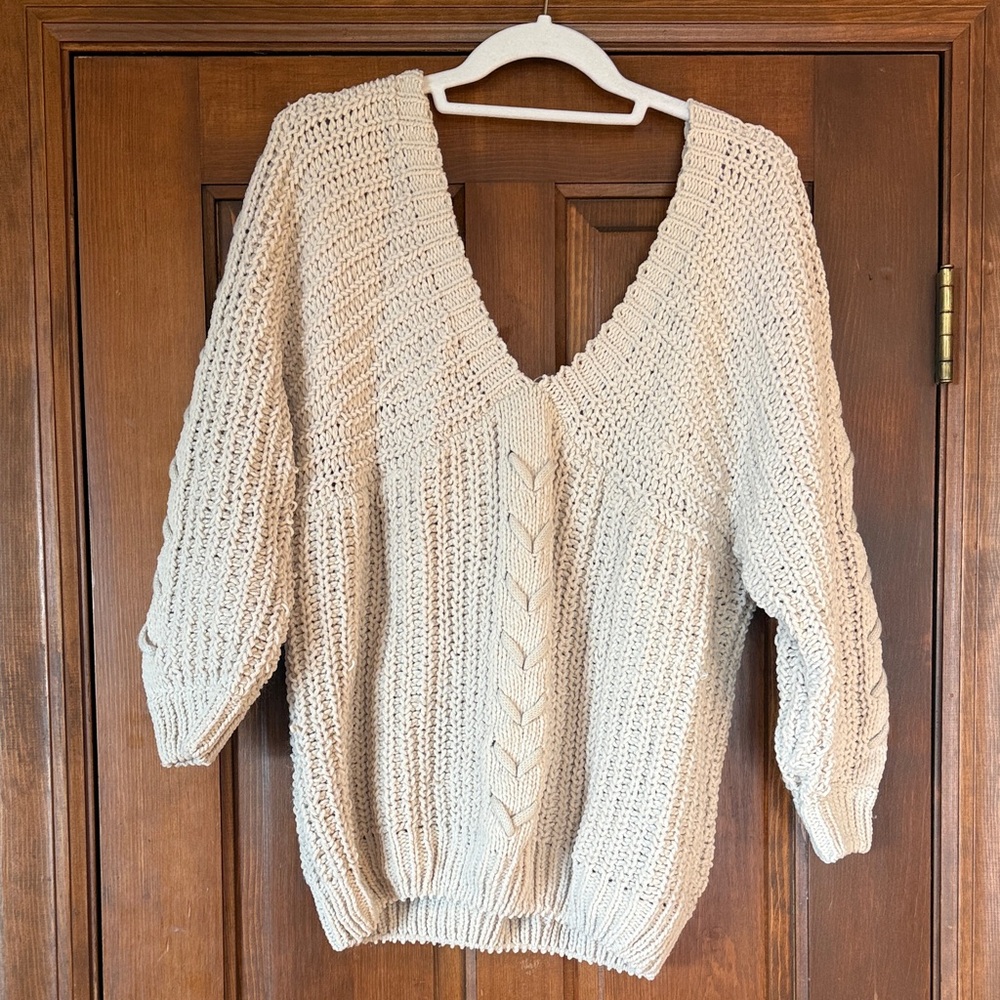 Miracle Cream V-Neck Sweater